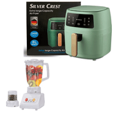 Silver Crest Digital LCD 8L Multifunctional Air Fryer - Random Color + Imported Blender Grinder 2 In 1